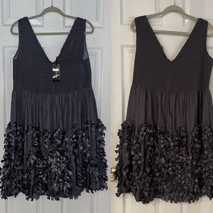 Alquema Grey Gray Dress V-neck Crinkle Pleat‎ Size 2 US Womens Size 12 - 14 NEW